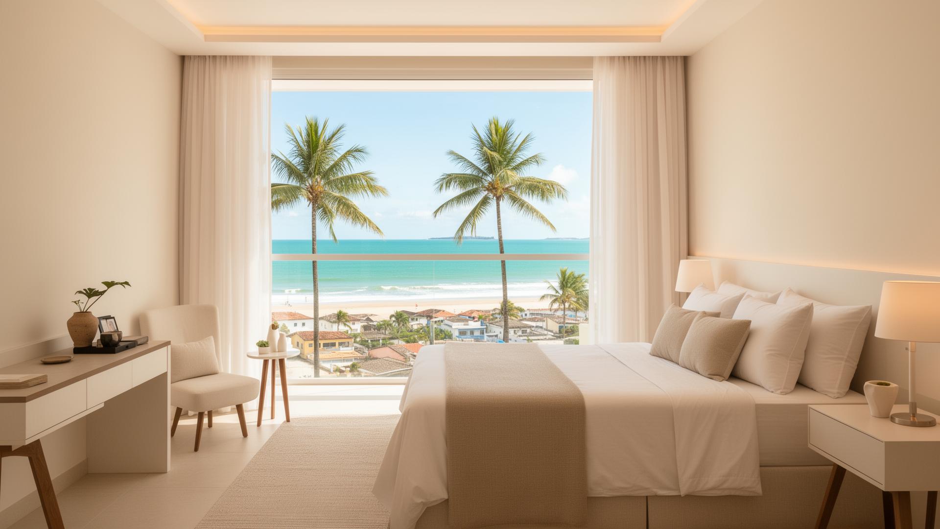 Studio aconchegante em Maceió com vista para o mar de Cruz das Almas